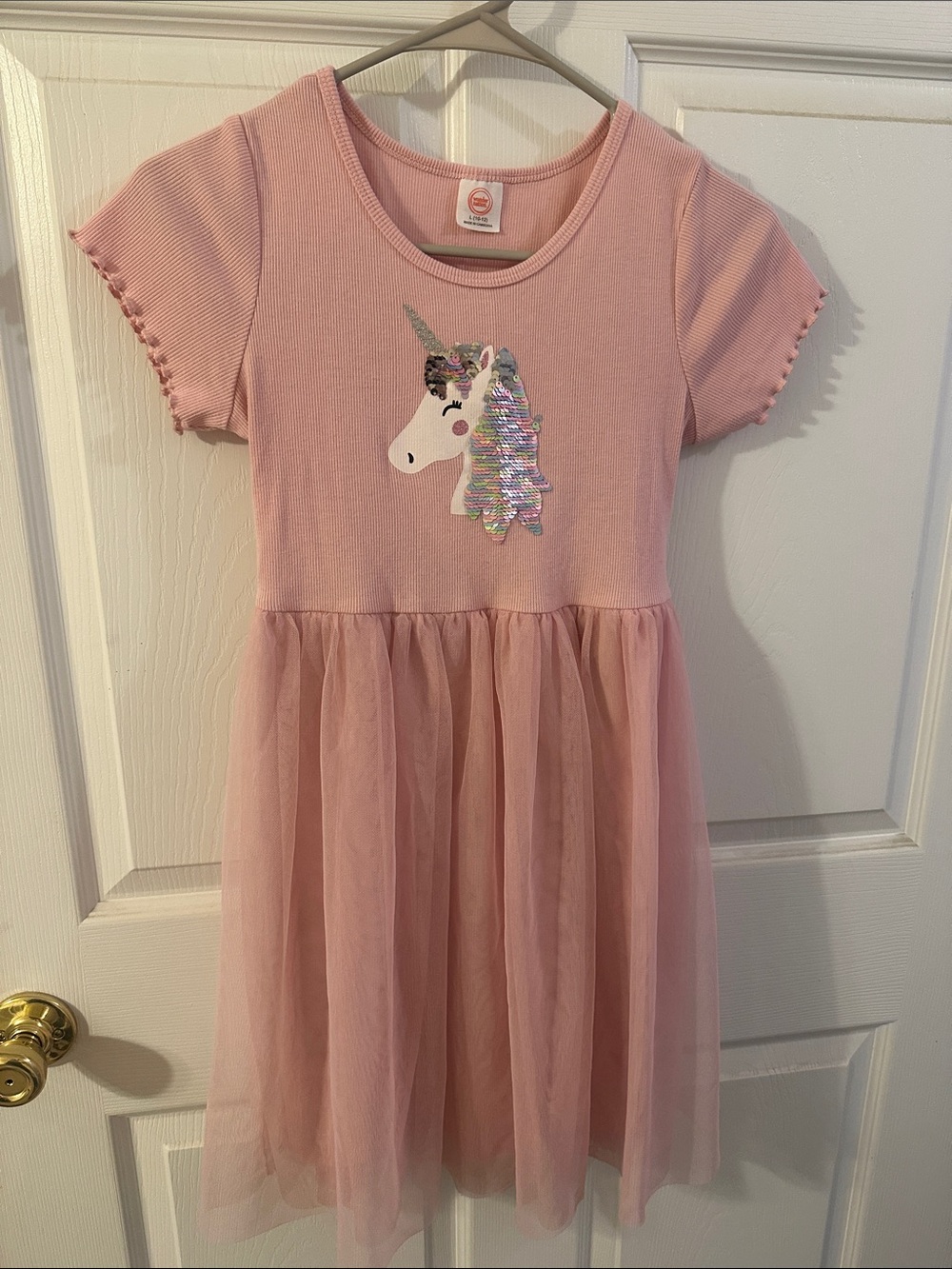 wonder nation Pink Unicorn Sequin Tulle Dress
